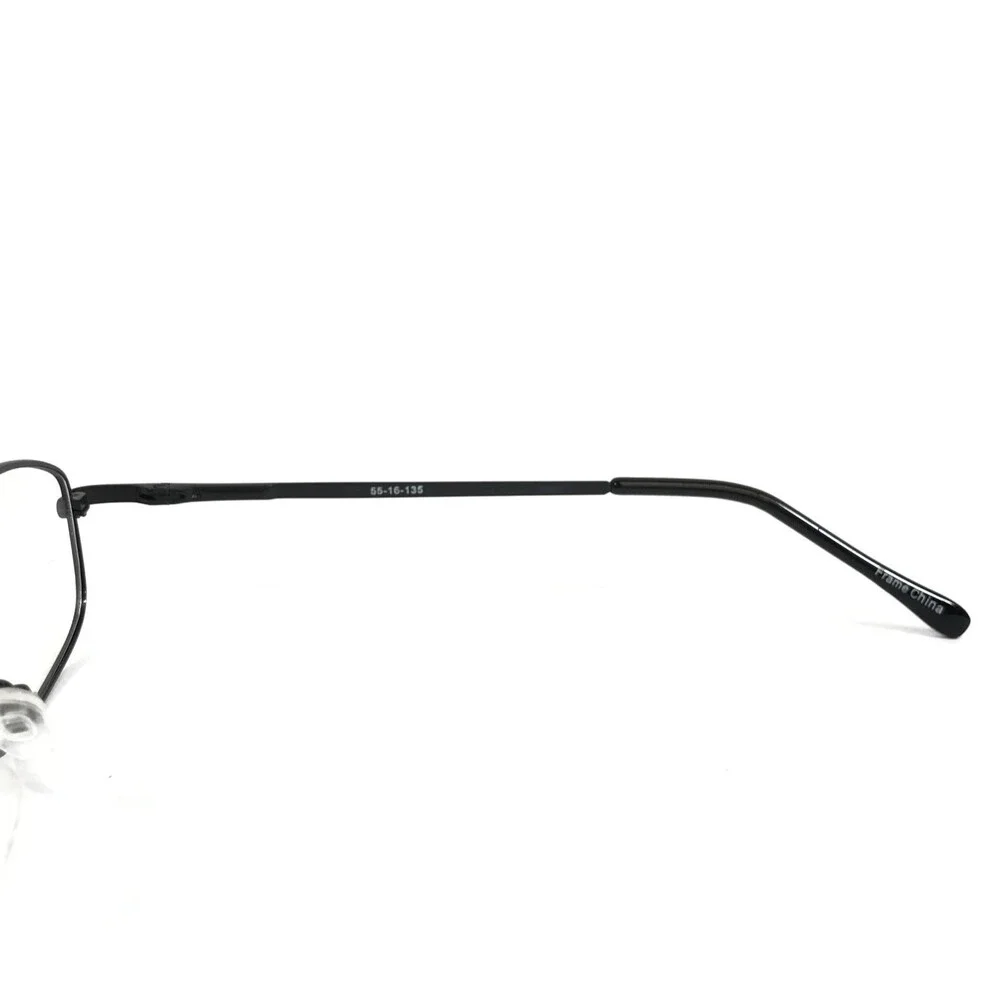 Parade Eyeglasses Frames 1554 BLACK Rectangle Wire Rim 55-16-135